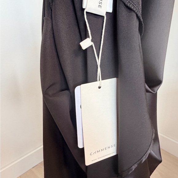 Commense Lace Up Back Satin Maxi Dress  Black  Extra Small  New With Tags - Picture 10 of 10